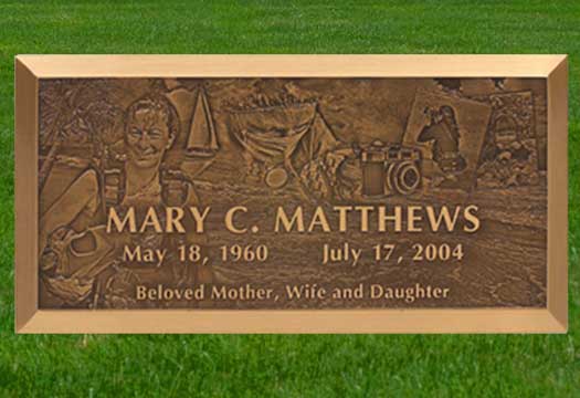 Custom Cemetery memorial grave markers